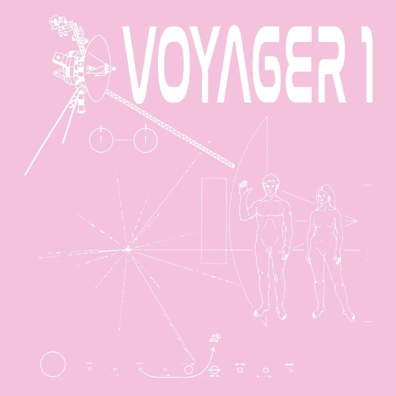 Voyager 1 space probe white