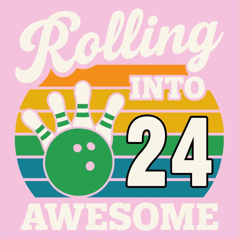 Bowling rétro 24e anniversaire Design