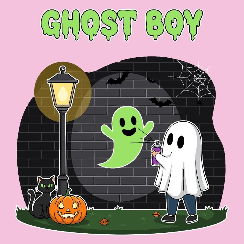 Ghost Boy Halloween Scene