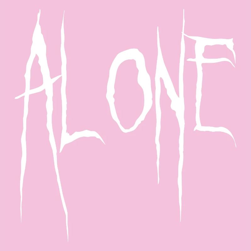 Typographie déchiquetée Alone