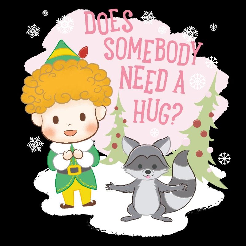 Buddy Der Weihnachtself Mit Spruch Und Waschbär