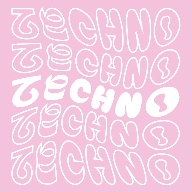techno wavy geometric logo design