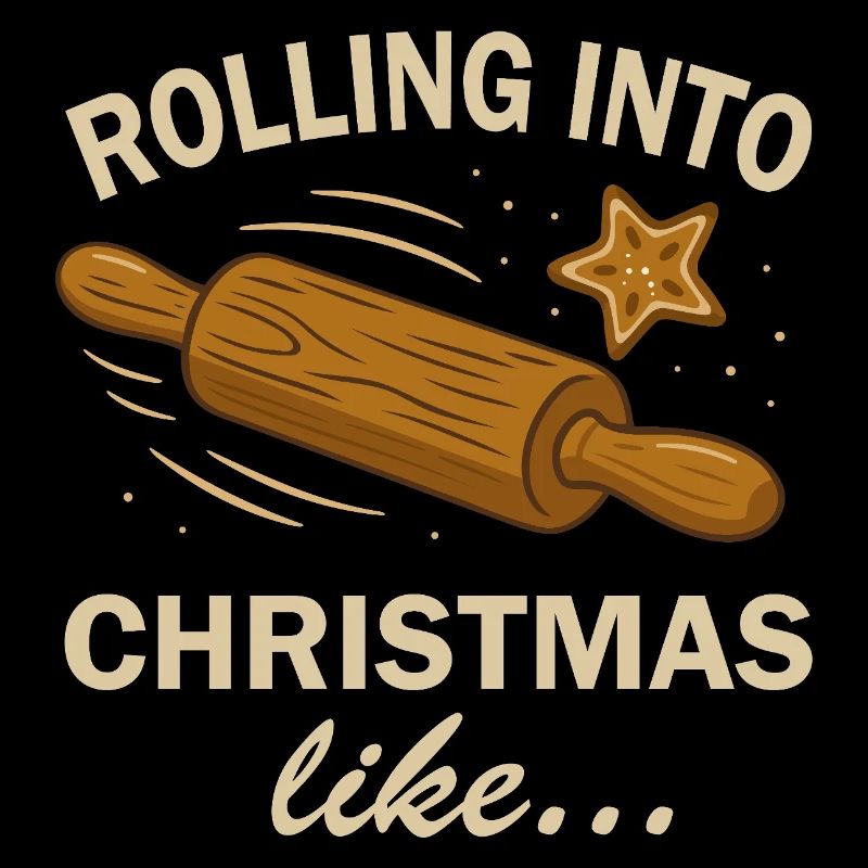 Christmas Christmas Bakery Rolling Dough and Biscuit