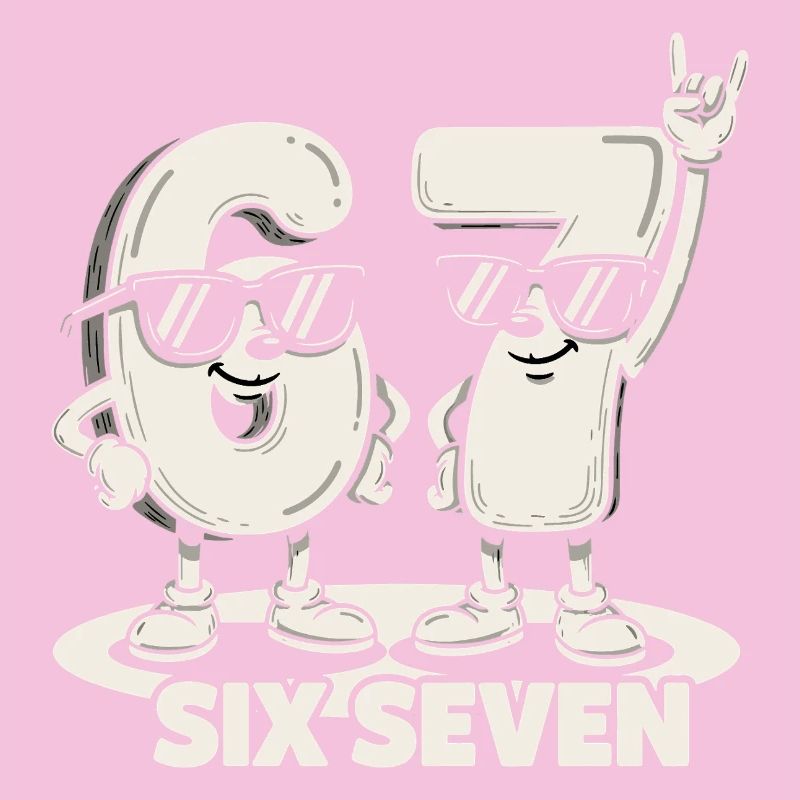 67 Six Seven meme 6 7 - Retro Rock Music Gift