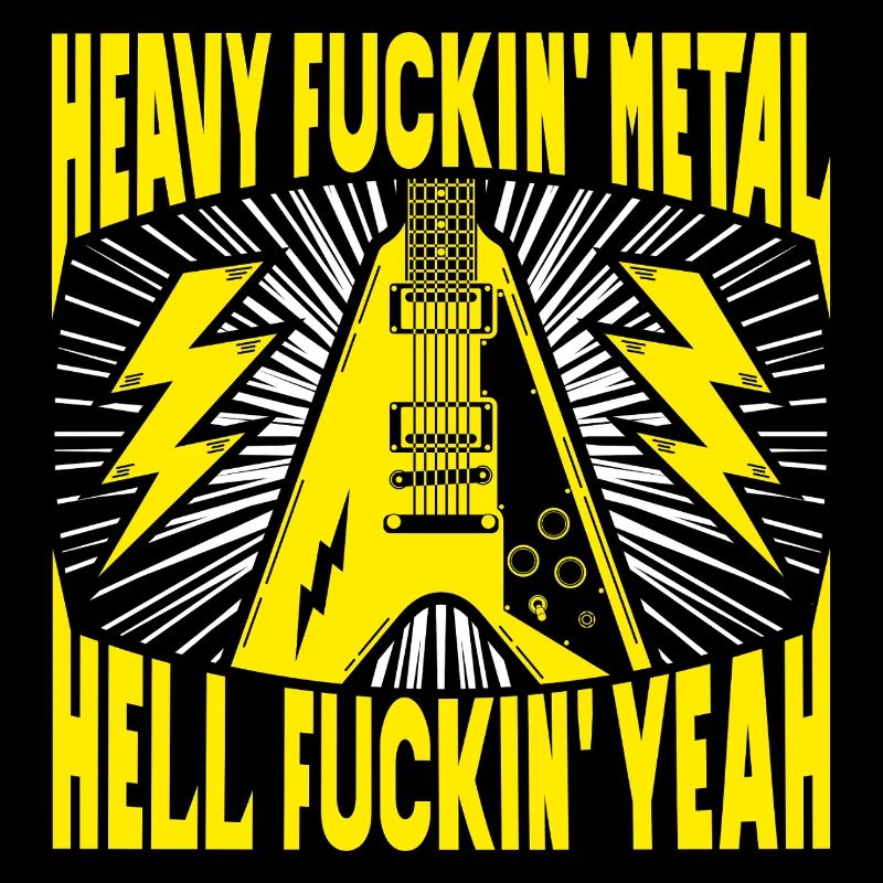 Heavy Metal Hell Yeah Guitar Art