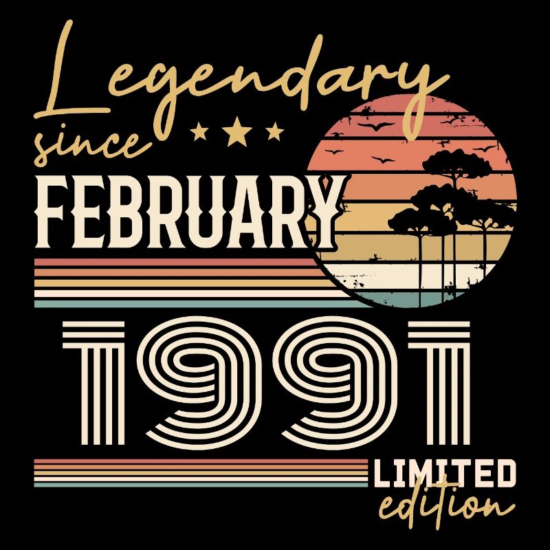 Février 1991 anniversaire 1991 légendes Février