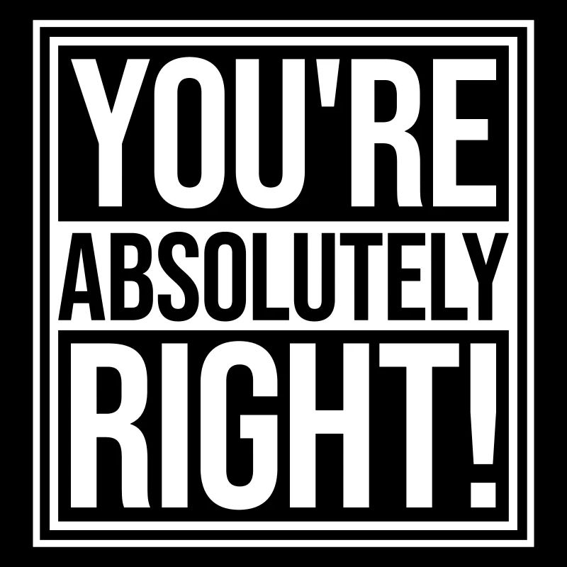 You're Absolutely Right Lustig Sarkastisch KI Logo