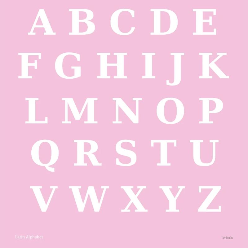 Latin Alphabet (white)
