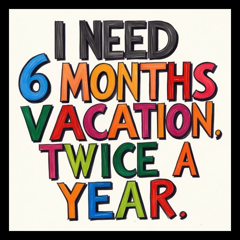 J’ai besoin de 6 mois de vacances – deux fois par an