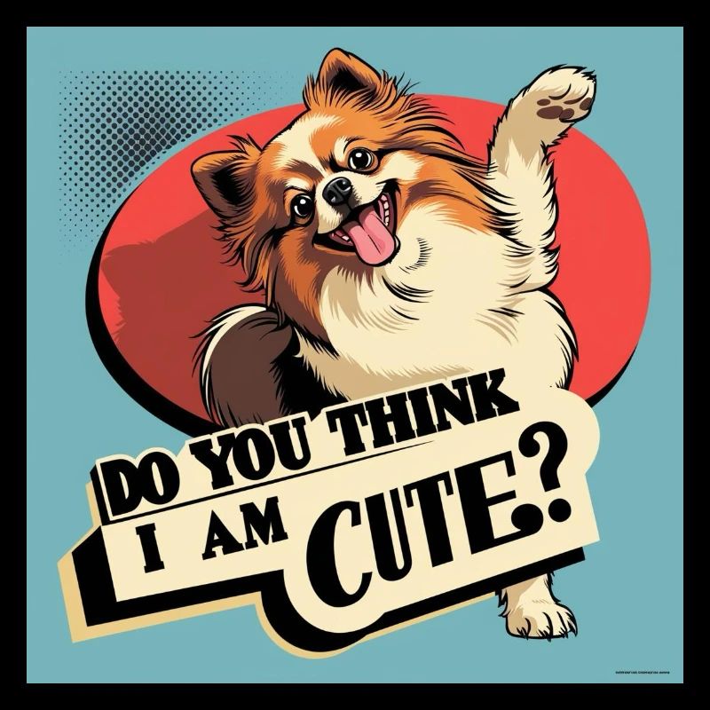 Drôle de chien de Poméranie - Pensez-vous que je suis mignon ?