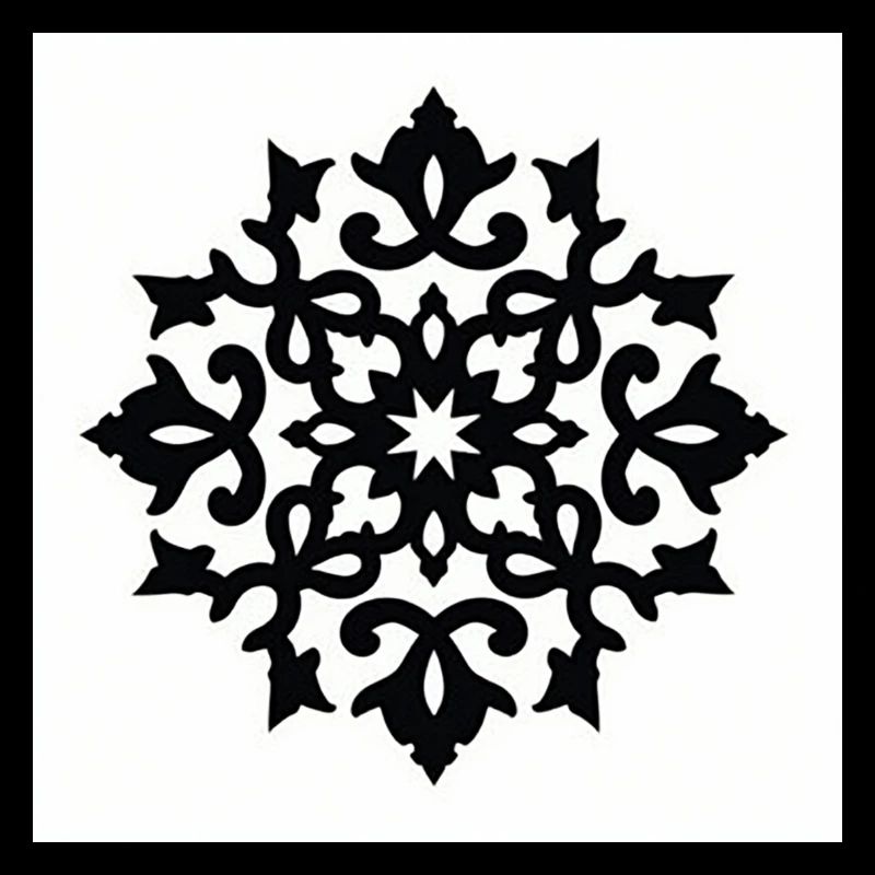 Detailed snowflake with ornamentation