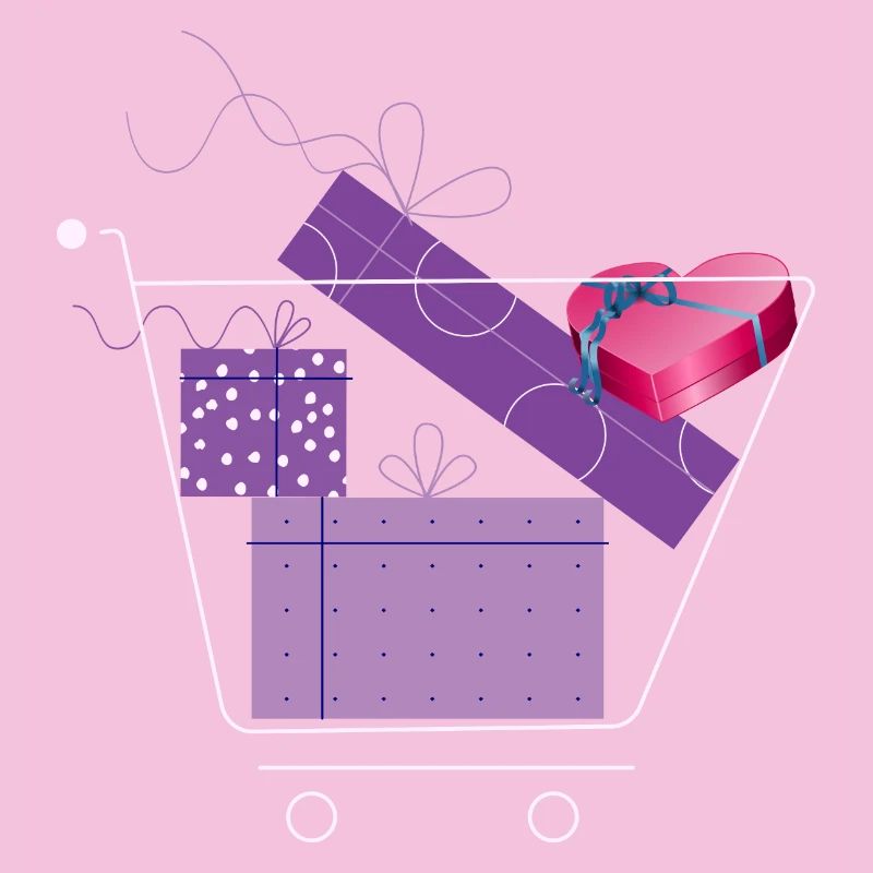Panier avec cadeaux