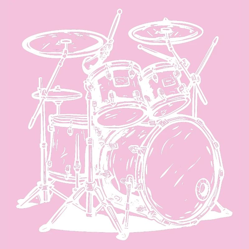 Drumkit Line Art