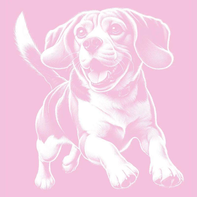 Beagle joyeux comme un portrait mignon