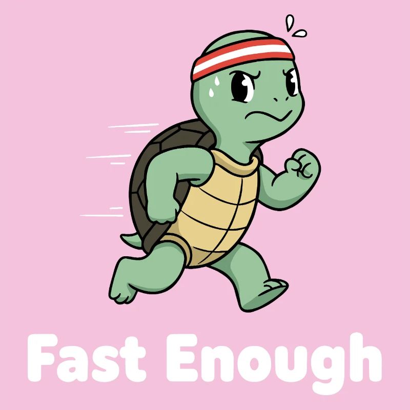 Fast turtle in sprint