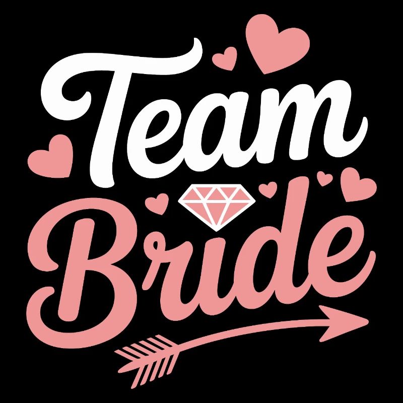 Équipe de la mariée Douche nuptiale Coeur Diamant