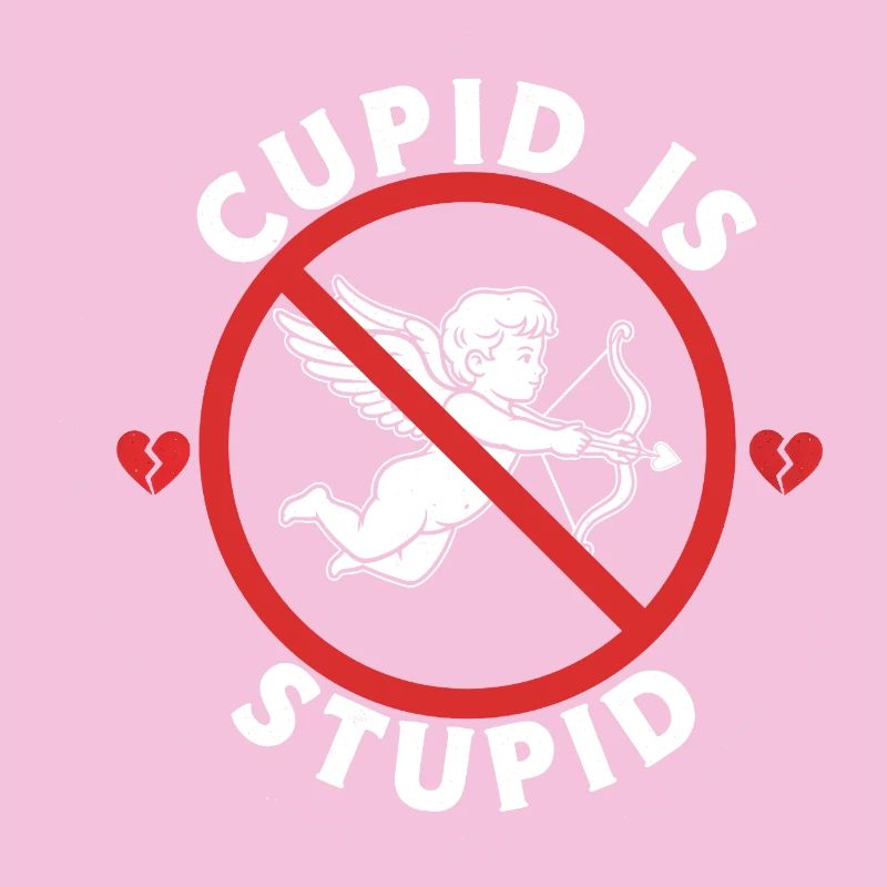 Cupid is stupid. Hate on Valentine's Day. Anti-Valenti