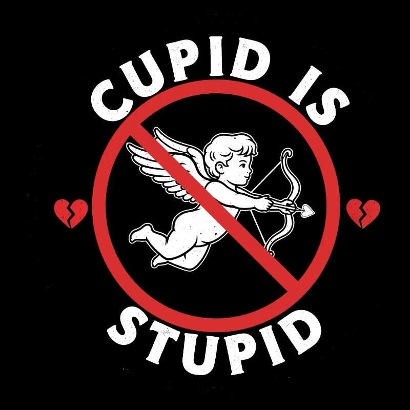 Cupid is stupid. Hate on Valentine's Day. Anti-Valenti