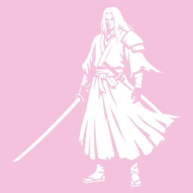 Anime Samurai Krieger Kimono Vektor