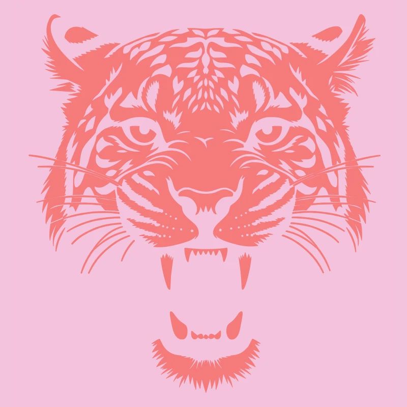 Neon Tiger Head Pink