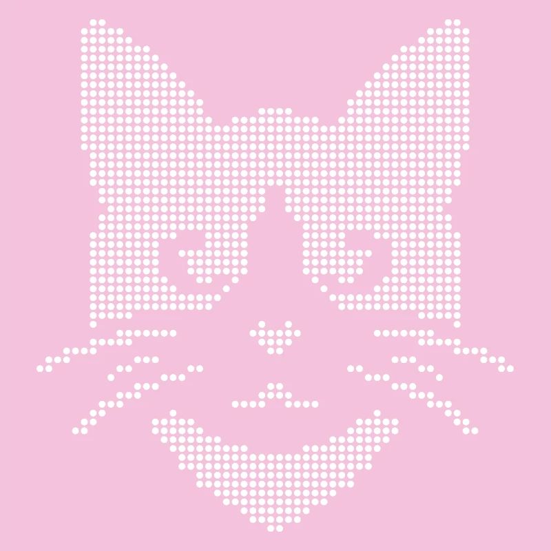 Visage de chat en demi-teinte