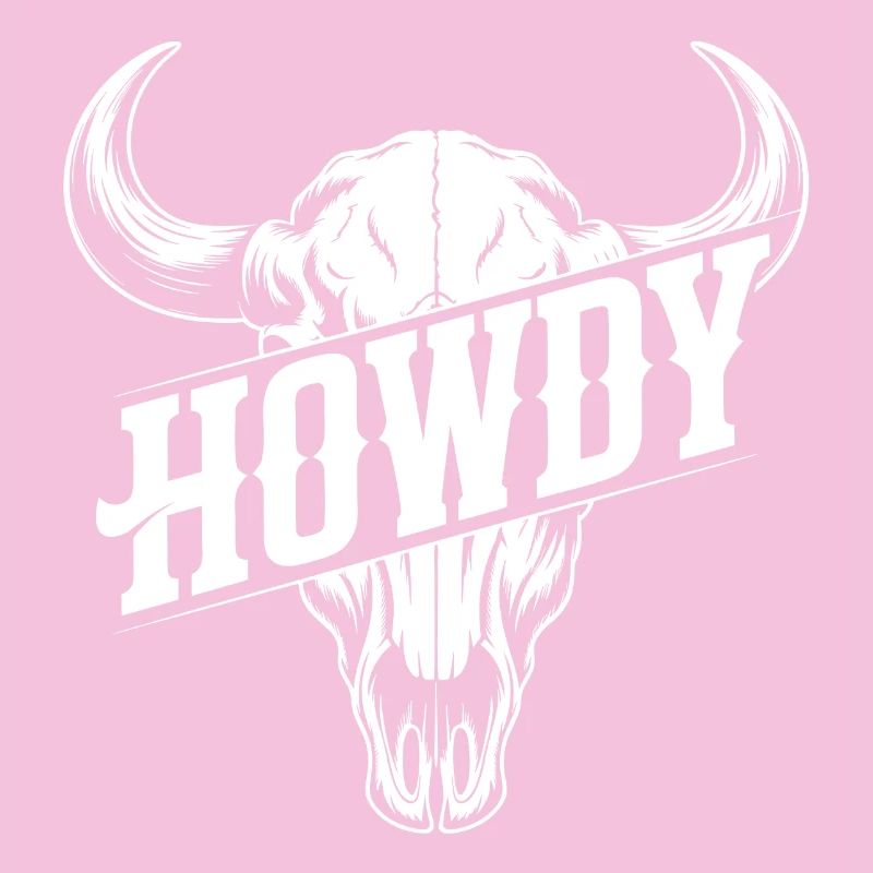 Howdy Schädel Western Print