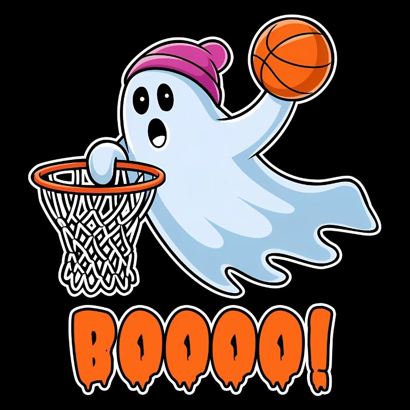 Basketball-Geist mit "Boooo!" Dunking Aktion