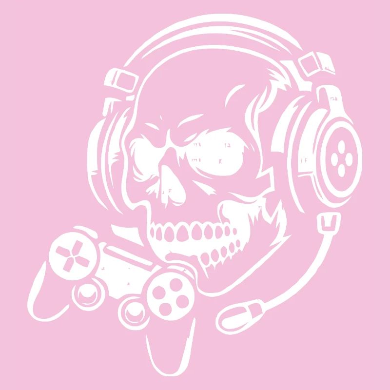 Skull with Gaming Headset Design