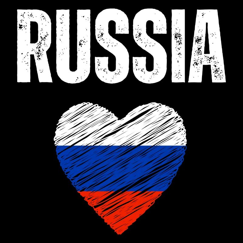 J’adore la Russie, drapeau russe