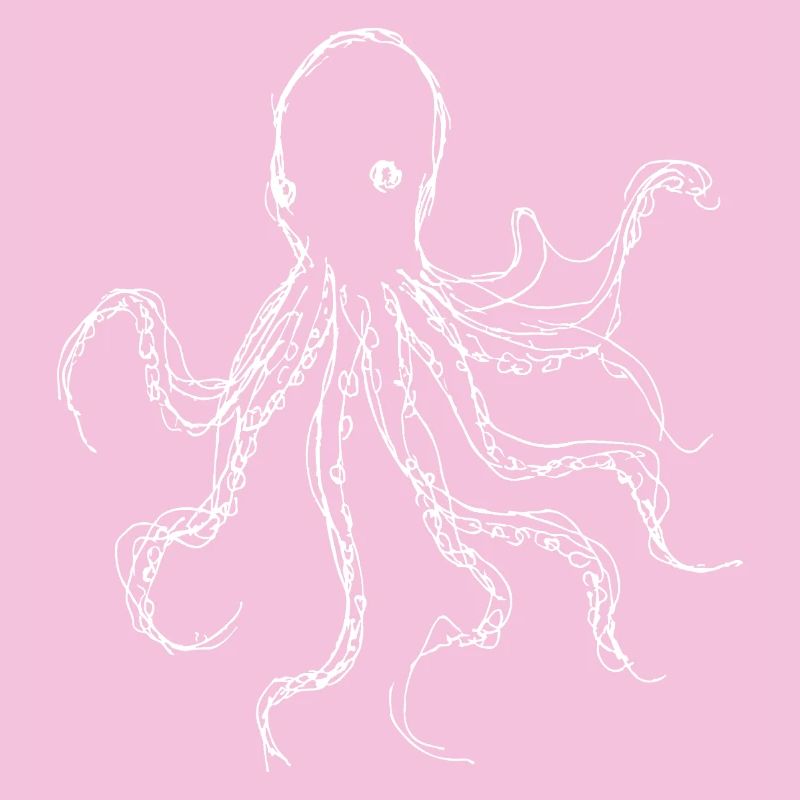 Bold Ink Octopus Line Art