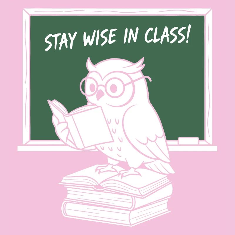 Wise owl reading in class