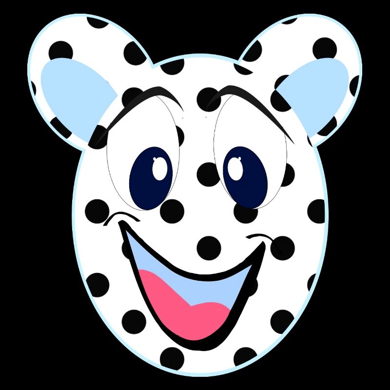 Blue Laughing Bear with Dots