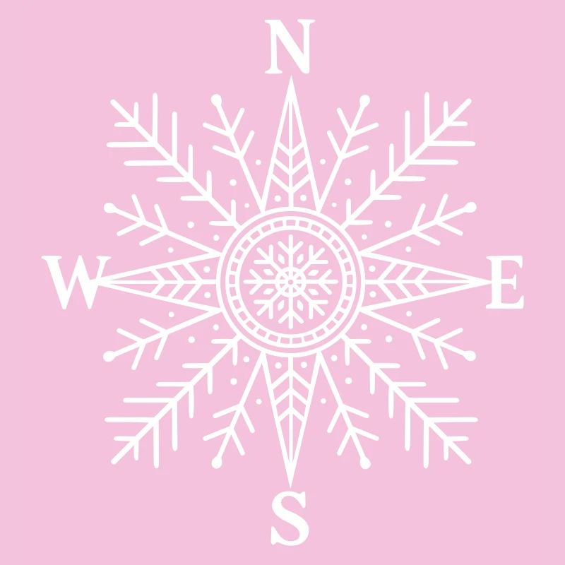 Compass with snowflake – Nordic design