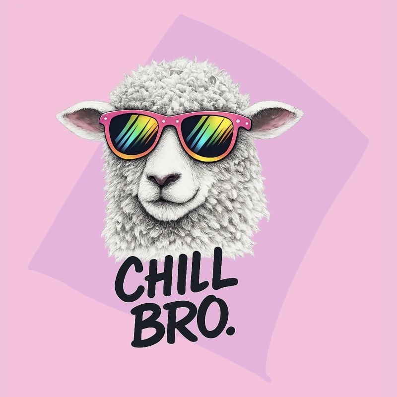 Chill Bro Schaf mit Sonnenbrille