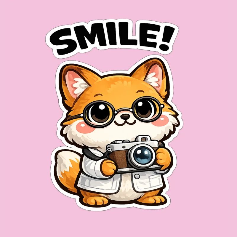Cuddly fox snaps photo art