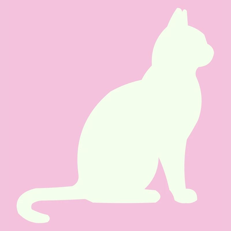 Silhouette de chat nocturne au clair de lune