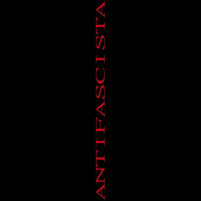 Lettrage antifasciste vertical (étiré)