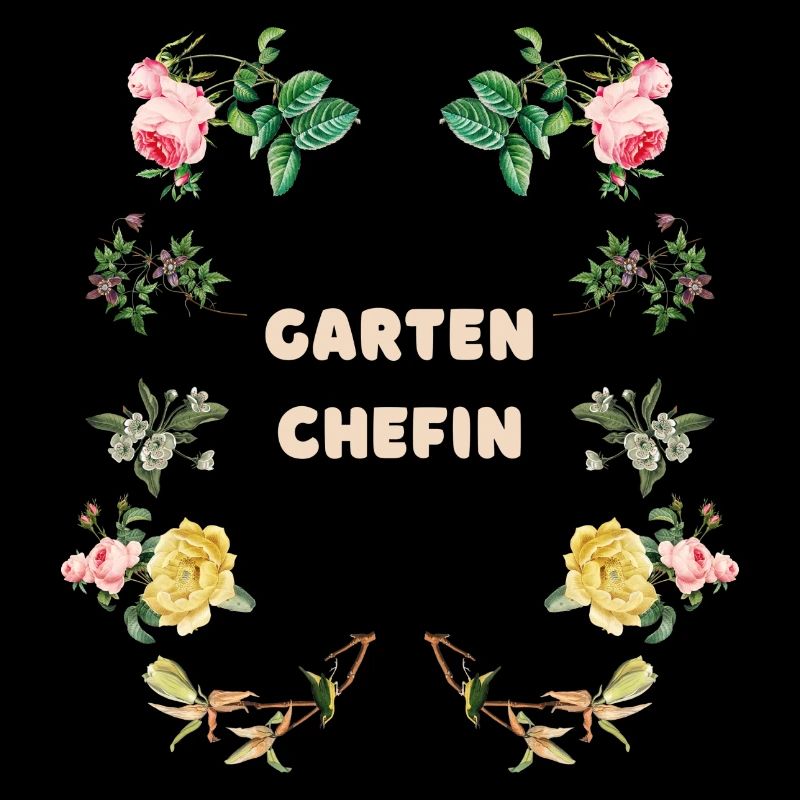 Garten Chefin Blumen Design