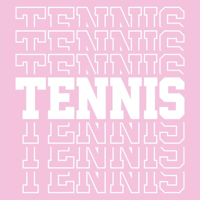Tennis Typography Pattern Multiple Font