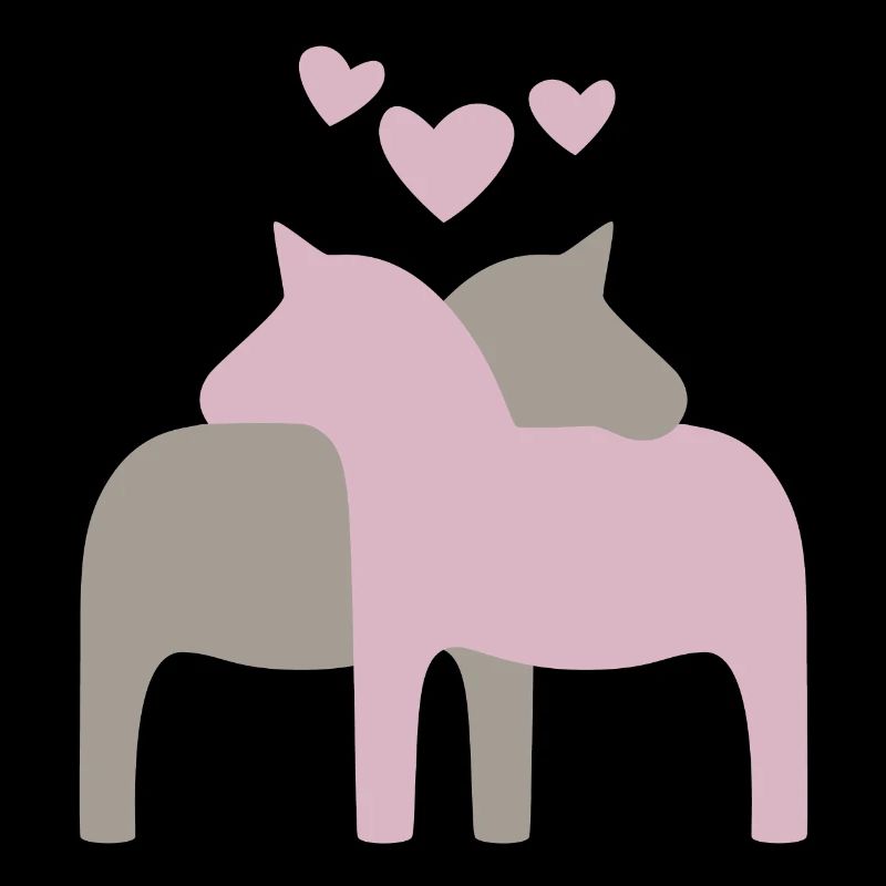 Dala coeur de cheval scandinave noël amour