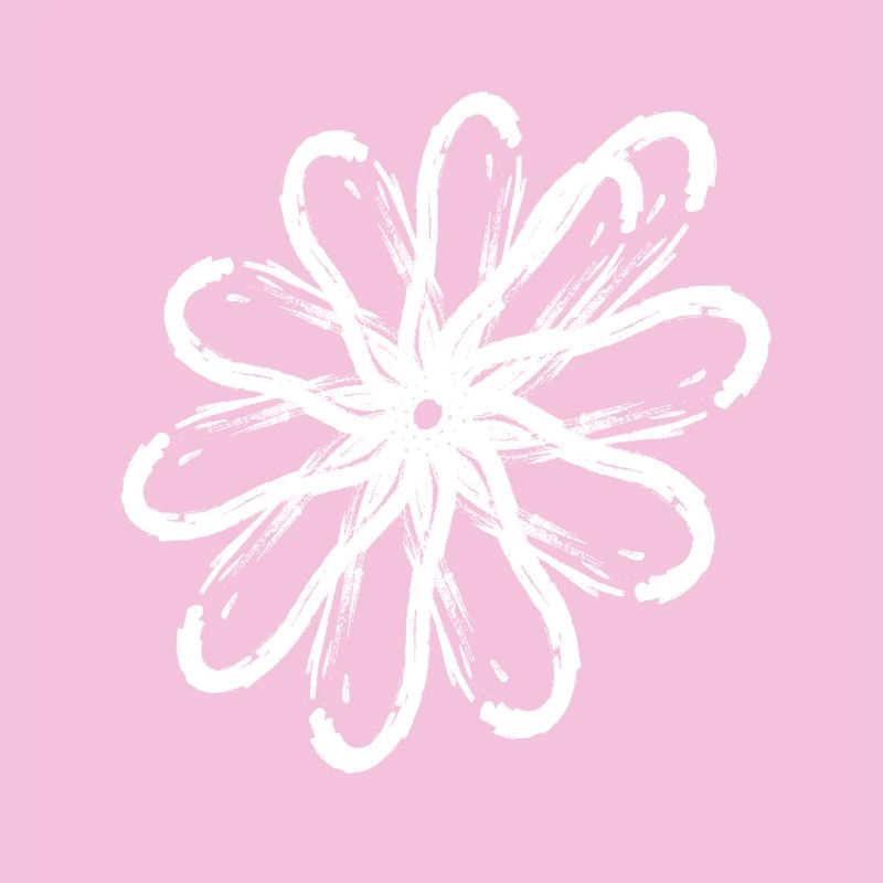 Motif effet bordure fleur blanche