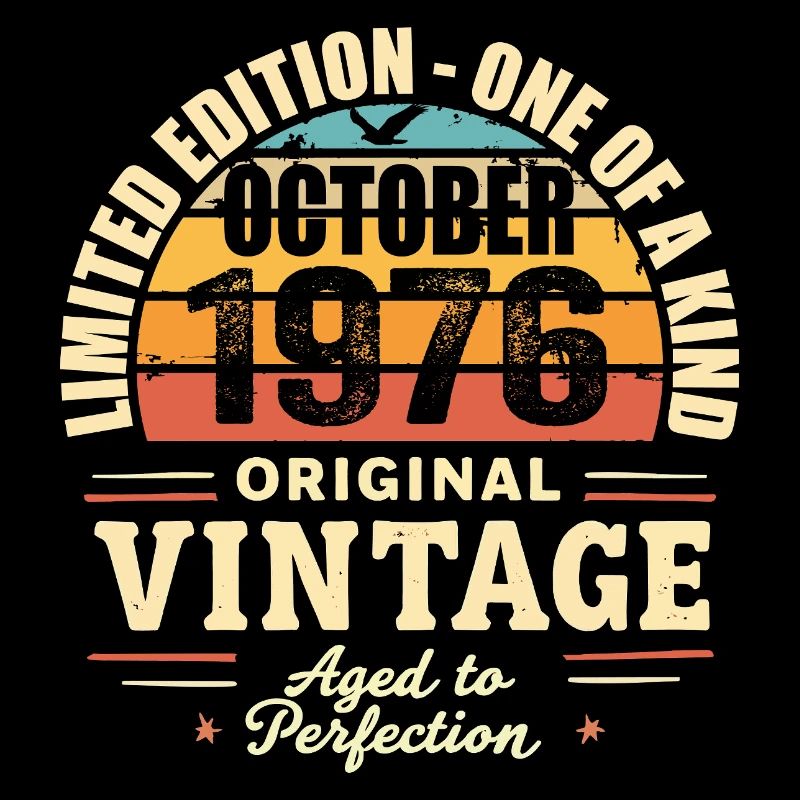 Rétro Octobre 1976 - birthday october 1976