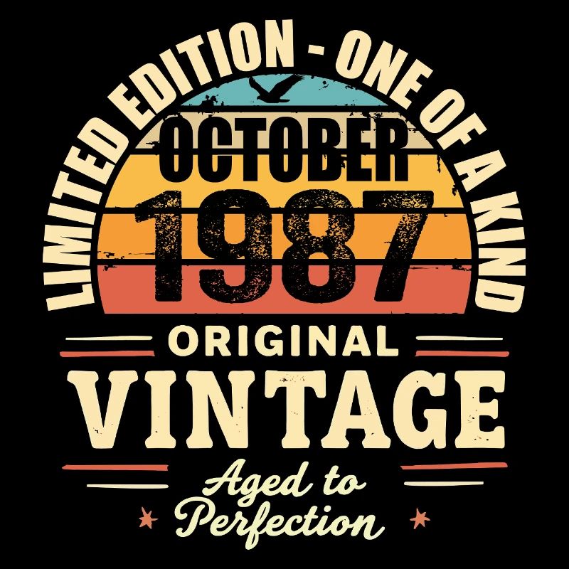 Retro October 1987 - birthday october 1987
