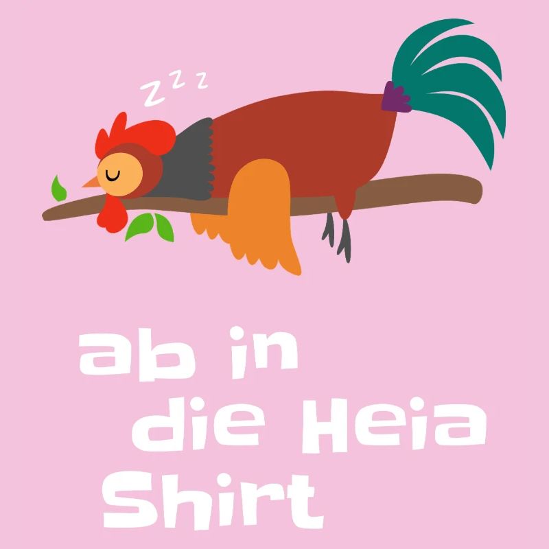 Barking rooster on branch