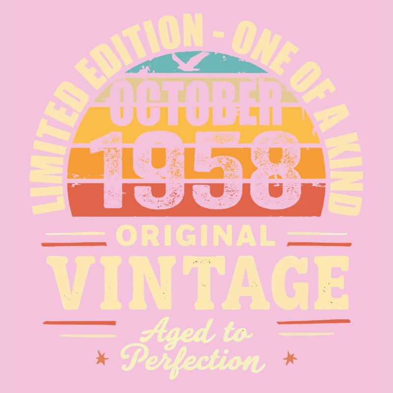 Retro October 1958 - birthday october 1958