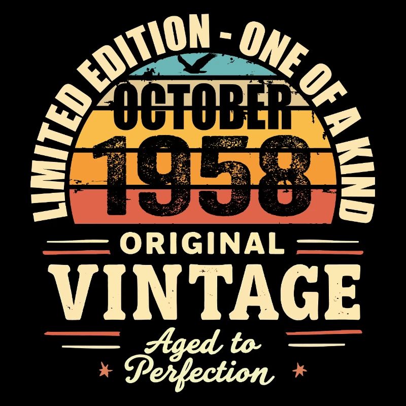 Retro October 1958 - birthday october 1958