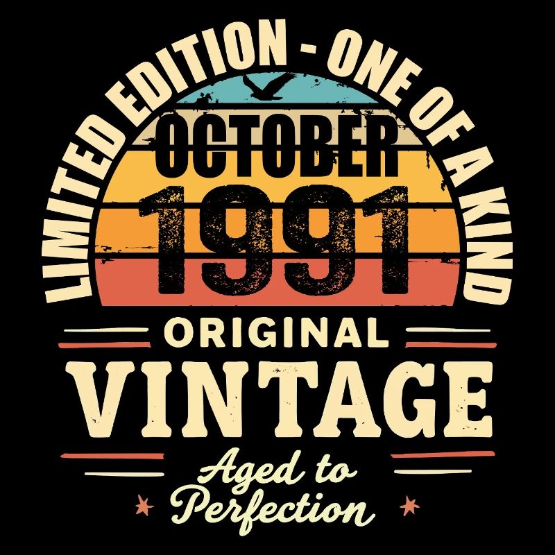 Retro October 1991 - birthday october 1991