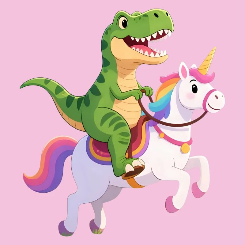 T-Rex auf Einhorn – Fantasy Clash