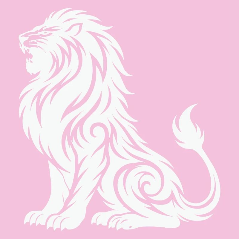 Tribal Lion Silhouette