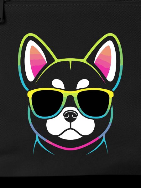 Regenbogenhund mit Brille